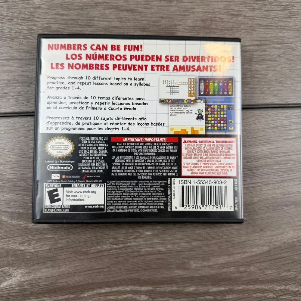 DreamCatcher Nintendo DS Learn Math Grade School Grades 1-4 NTR-CLGE-USA White